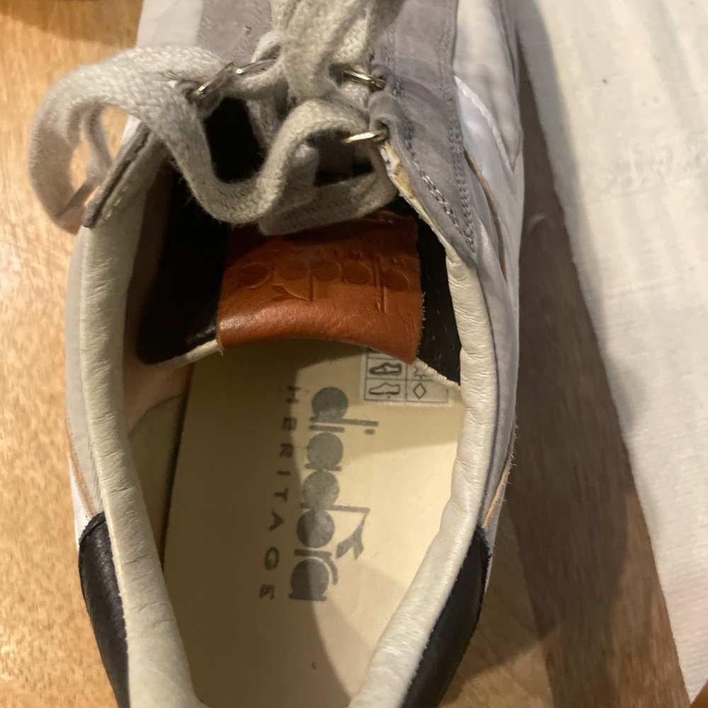 Diadora Heritage Equipe Gray and White size 11-11.5 - Picture 2 of 10